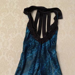 Kelle Black & Teal Lyrical Dance Costume Medium Child